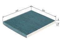 BOSCH 0986628556 - Filtro, aire habitáculo - FILTRO+