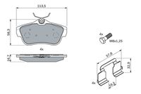 BOSCH 0 986 494 192 - Juego de pastillas de freno