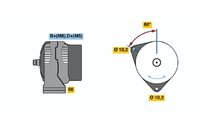 BOSCH 0986043130 - Alternador