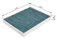BOSCH 0986628517 - Filtro, aire habitáculo - FILTRO+