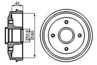 BOSCH 0986477020 - Tambor de freno