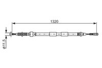 BOSCH 1987482874 - Cable de accionamiento, freno de estacionamiento