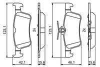 BOSCH 0 986 494 811 - Juego de pastillas de freno