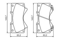 BOSCH 0 986 494 449 - Juego de pastillas de freno