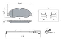 BOSCH 0 986 494 845 - Juego de pastillas de freno