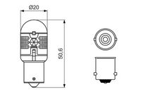 BOSCH 1 987 301 518 - Lámpara incandescente, luz trasera antiniebla