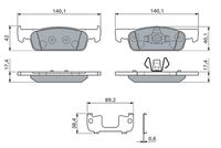 BOSCH 0 986 460 125 - Juego de pastillas de freno
