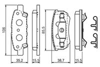 BOSCH 0 986 424 814 - Juego de pastillas de freno
