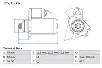 BOSCH 0986026130 - Motor de arranque