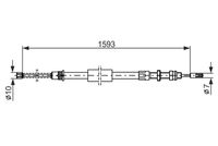 BOSCH 1987477450 - Cable de accionamiento, freno de estacionamiento