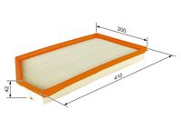 BOSCH F 026 400 468 - Filtro de aire