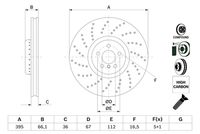 BOSCH 0986479F64 - Disco de freno