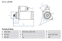 BOSCH 0986018410 - Motor de arranque