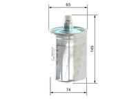 BOSCH 0986AF8092 - Filtro combustible