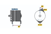 BOSCH 0986038351 - Alternador