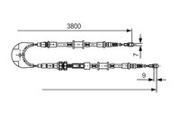 BOSCH 1987477731 - Cable de accionamiento, freno de estacionamiento