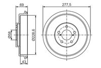 BOSCH 0 986 477 279 - Tambor de freno