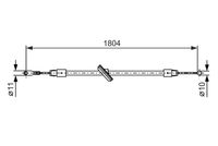 BOSCH 1987482380 - Cable de accionamiento, freno de estacionamiento