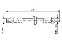 BOSCH 1987476191 - Tubo flexible de frenos