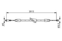 BOSCH 1987477701 - Cable de accionamiento, freno de estacionamiento