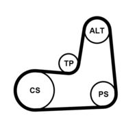 CONTINENTAL CTAM 5PK1135K2 - Juego de correas trapeciales poli V