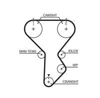 GATES T281RB - Correa dentada - RPM Racing Timing Belt