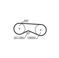 GATES K015557XS - Juego de correas dentadas