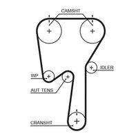 GATES K045509XS - Juego de correas dentadas