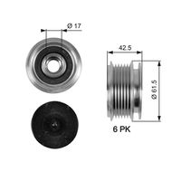 GATES OAP7047 - Rueda libre alternador