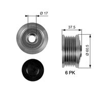 GATES OAP7048 - Rueda libre alternador