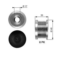 GATES OAP7054 - Rueda libre alternador