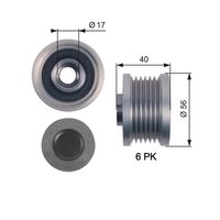 GATES OAP7129 - Rueda libre alternador