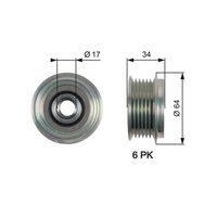 GATES OAP7167 - Rueda libre alternador