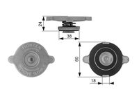 GATES RC131 - Tapa, radiador