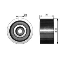 GATES T36076 - Polea inversión/guía, correa poli V - DriveAlign™