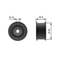 GATES T41101A - Polea inversión/guía, correa distribución - PowerGrip™