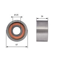 GATES T41178 - Polea inversión/guía, correa distribución
