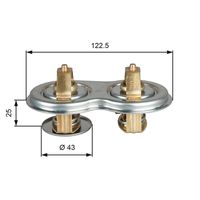 GATES TH52180/87G1 - Termostato, refrigerante