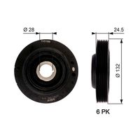 GATES TVD1059 - Polea, cigüeñal - DriveAlign™