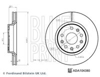 BLUE PRINT ADA104380 - Disco de freno