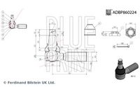 BLUE PRINT ADBP860224 - Rótula de suspensión/carga
