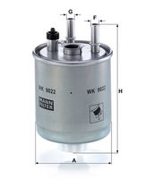 MANN-FILTER WK 9022 - Filtro combustible