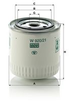 MANN-FILTER W 920/21 - Filtro de aceite