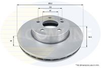 COMLINE ADC1662V - Disco de freno - Comline