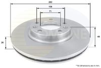 COMLINE ADC1532V - Disco de freno - Comline