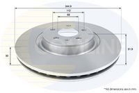 COMLINE ADC2612V - Disco de freno - Comline