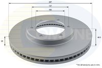 COMLINE ADC1586 - Disco de freno - Comline