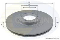 COMLINE ADC0346V - Disco de freno - Comline