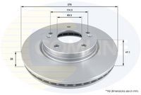 COMLINE ADC1031V - Disco de freno - Comline