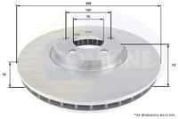 COMLINE ADC1740V - Disco de freno - Comline